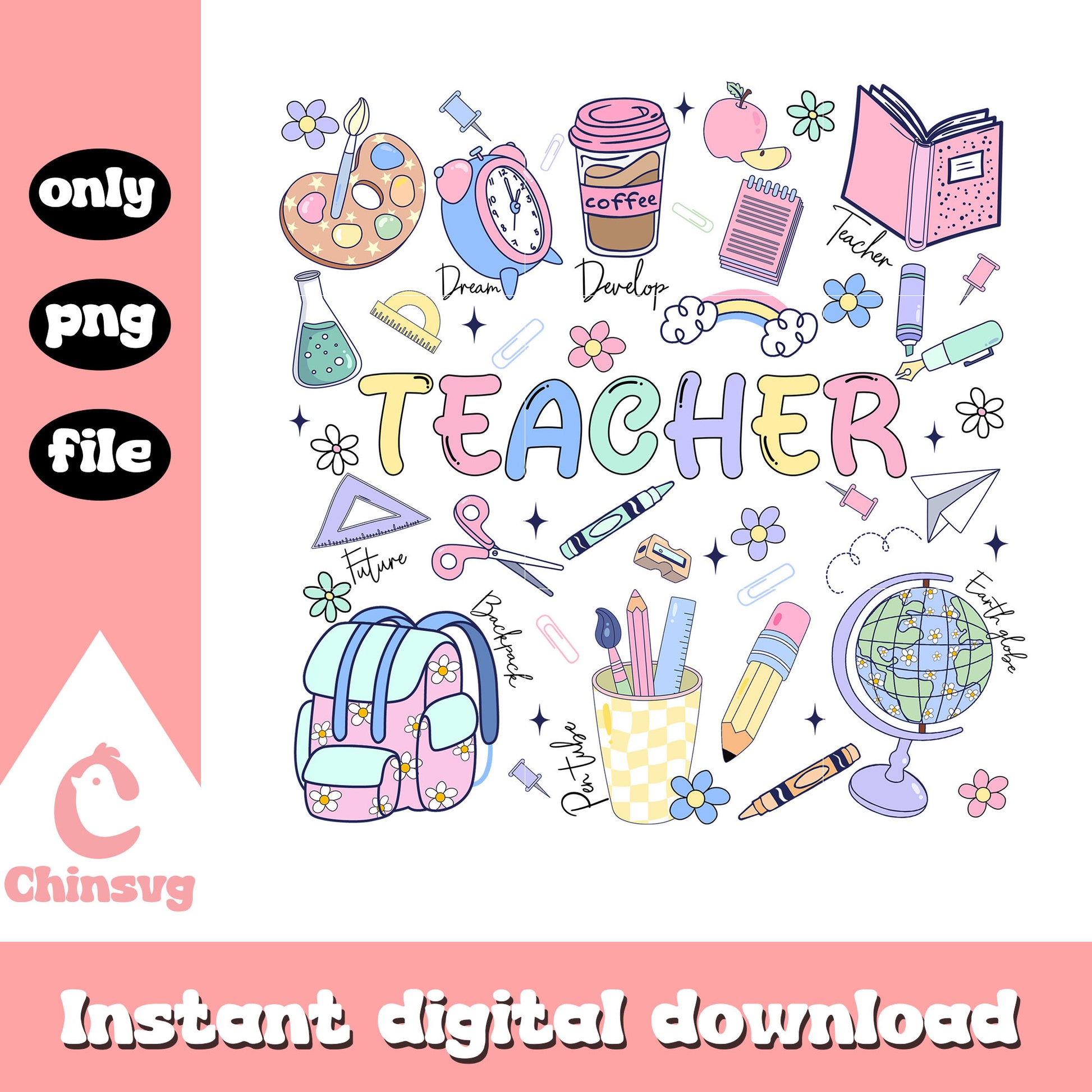 Busy teacher back to school clipart png, teacher back to school png