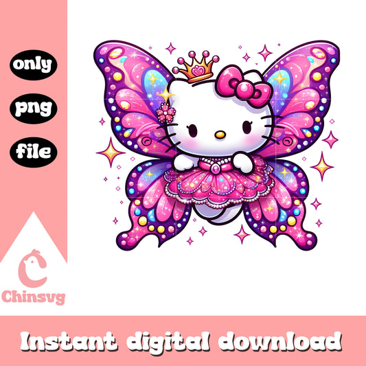 Butterfly fairy hello kitty png, hello kitty png, barbie png