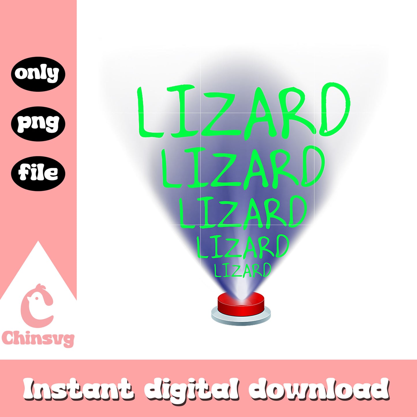 Button lizard name funny design png, lizard lizard lizard png