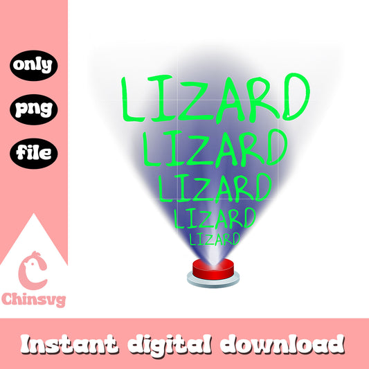 Button lizard name funny design png, lizard lizard lizard png