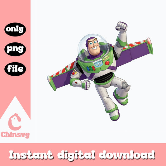Buzz Lightyear Flying PNG, Toy Story Clipart, Disney PNG