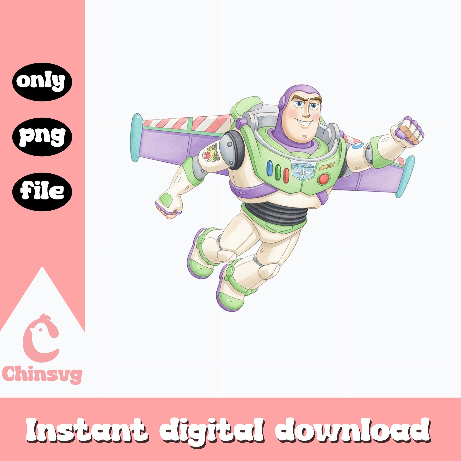 Buzz Lightyear Flying PNG, Toy Story Disney PNG, Clipart PNG