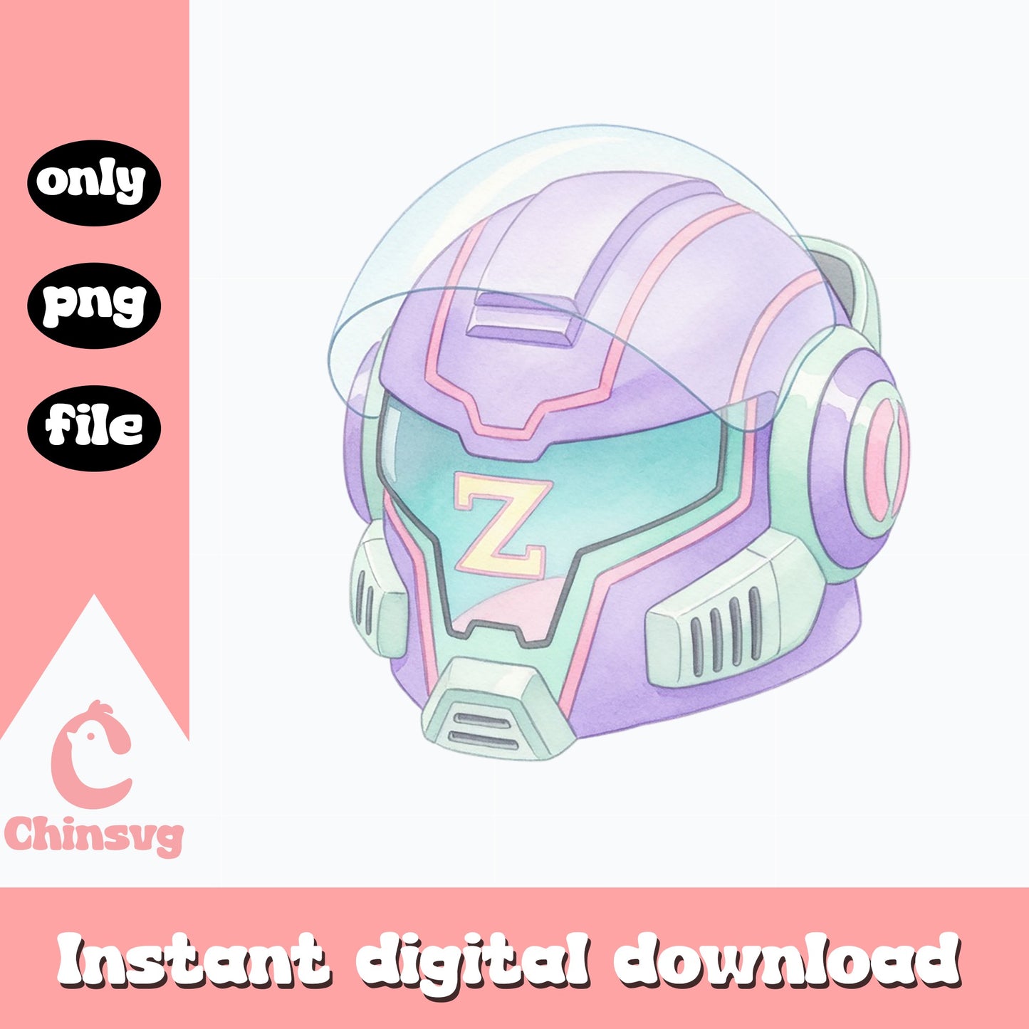 Buzz Lightyear Helmet Watercolor PNG, Toy Story PNG, Disney PNG