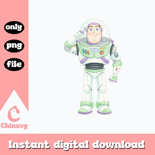 Buzz Lightyear Saluting PNG, Toy Story Disney PNG, Clipart PNG
