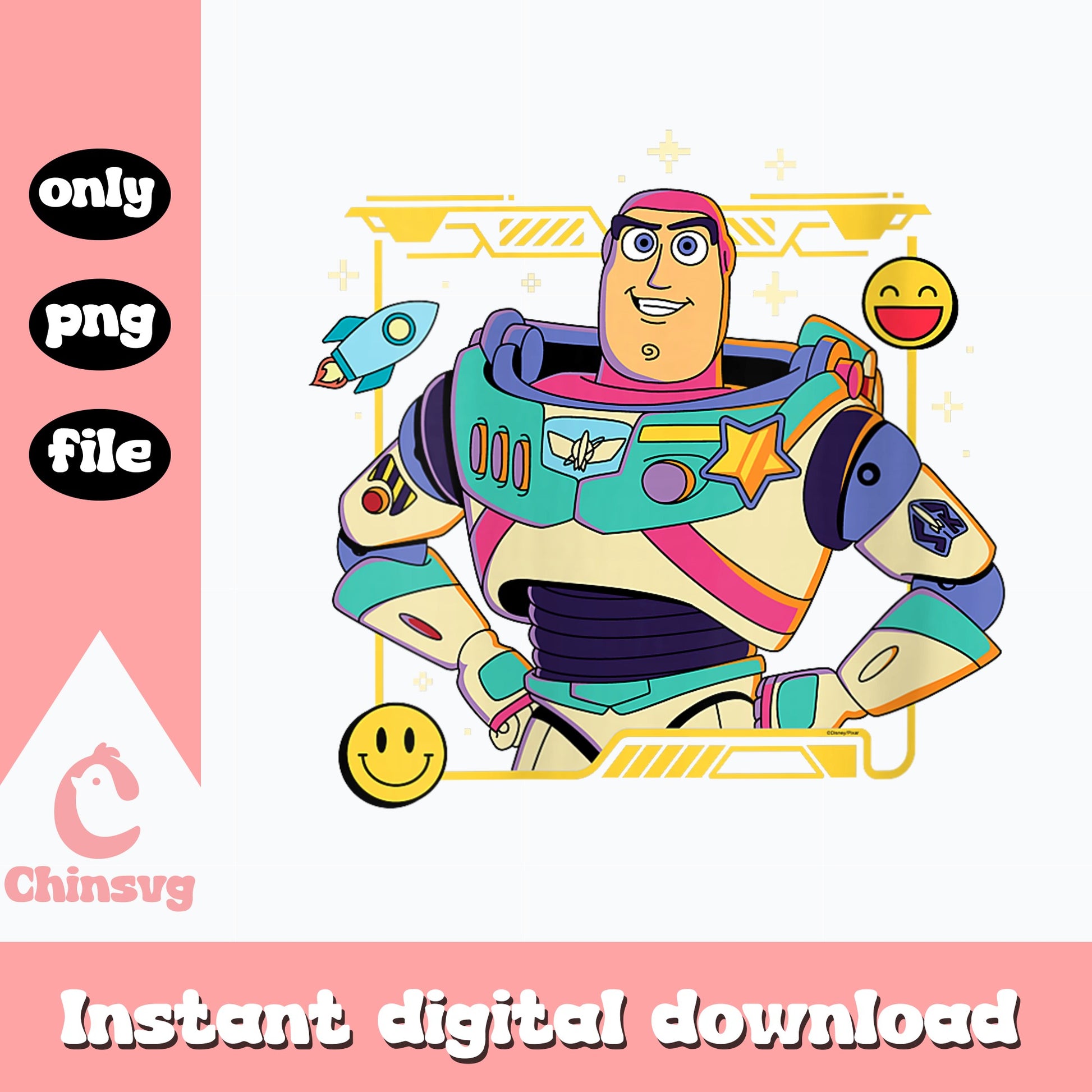 Buzz Lightyear Toy Story PNG, Disney Pixar PNG, Space Ranger PNG