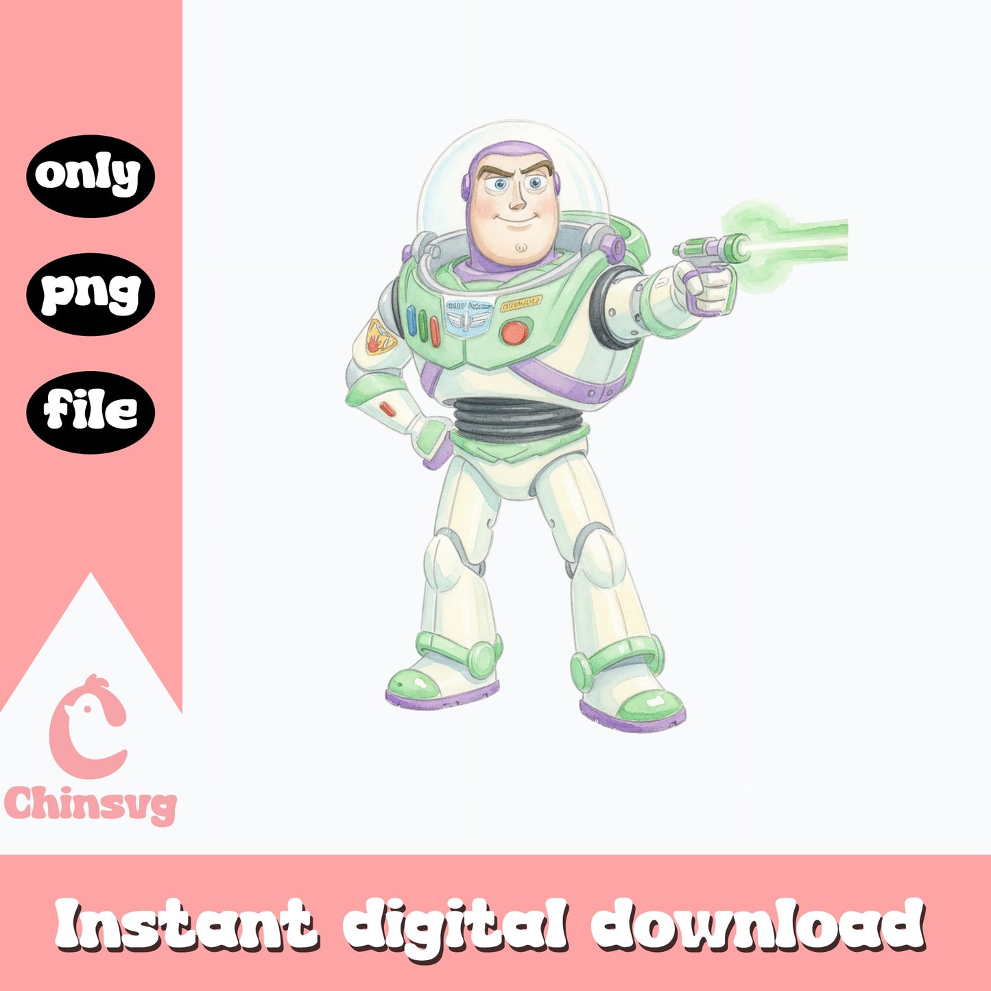 Buzz Lightyear Toy Story PNG, Disney Pixar PNG, Sublimation PNG