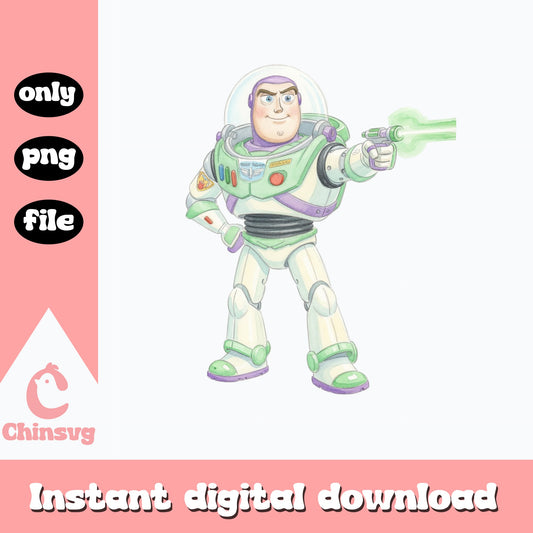 Buzz Lightyear Toy Story PNG, Disney Pixar PNG, Sublimation PNG