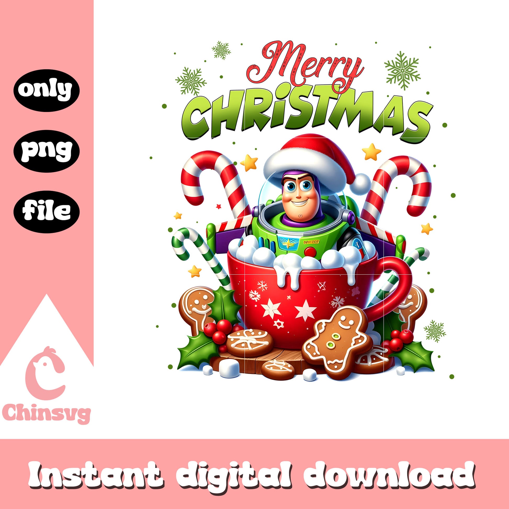 Buzz lightyear coffee mug merry christmas png, toy story png