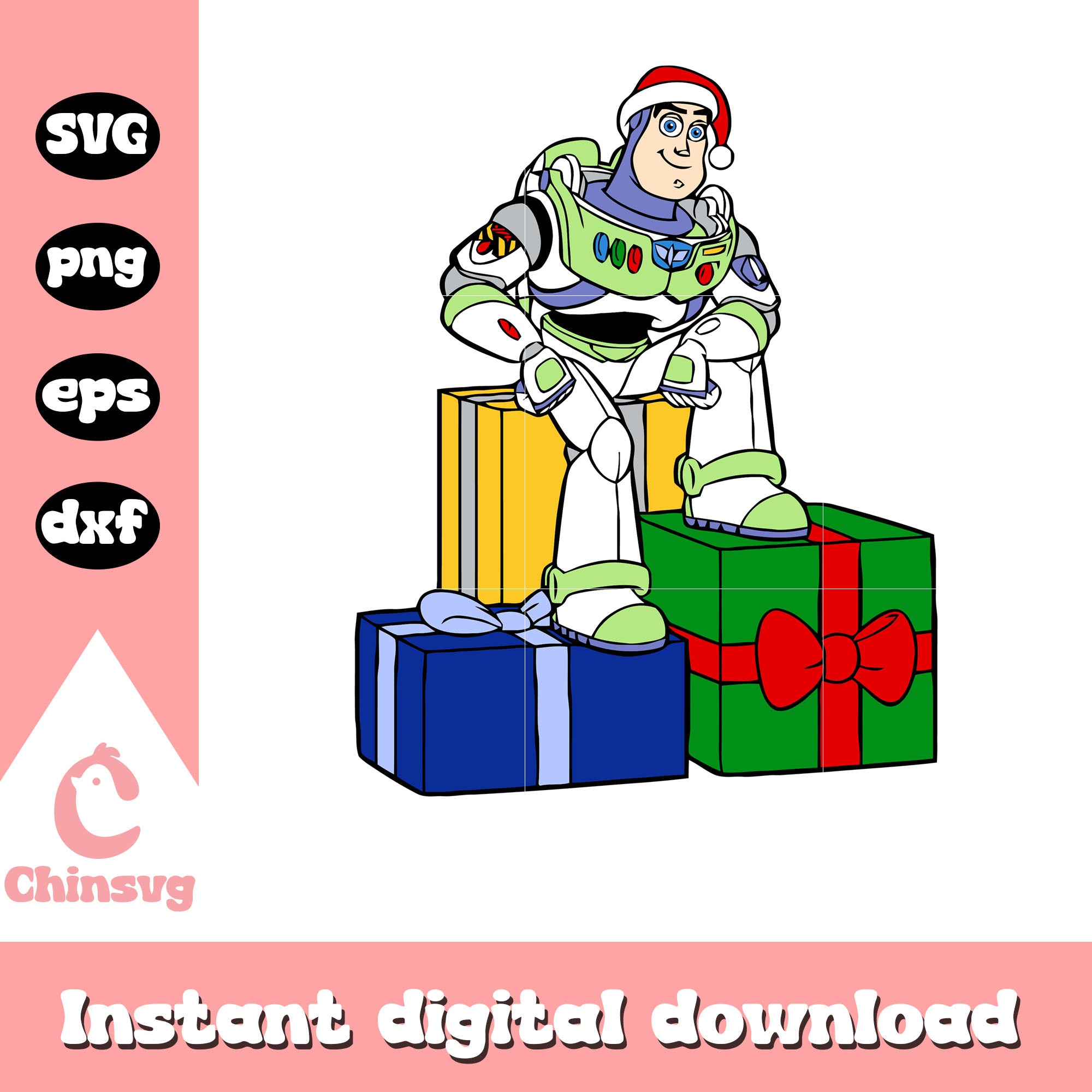 Buzz Lightyear Santa Hat Present Christmas Svg Buzz Lightyear Christm Buzz Lightyear Santa Hat Present Christmas Svg Buzz Lightyear Christm