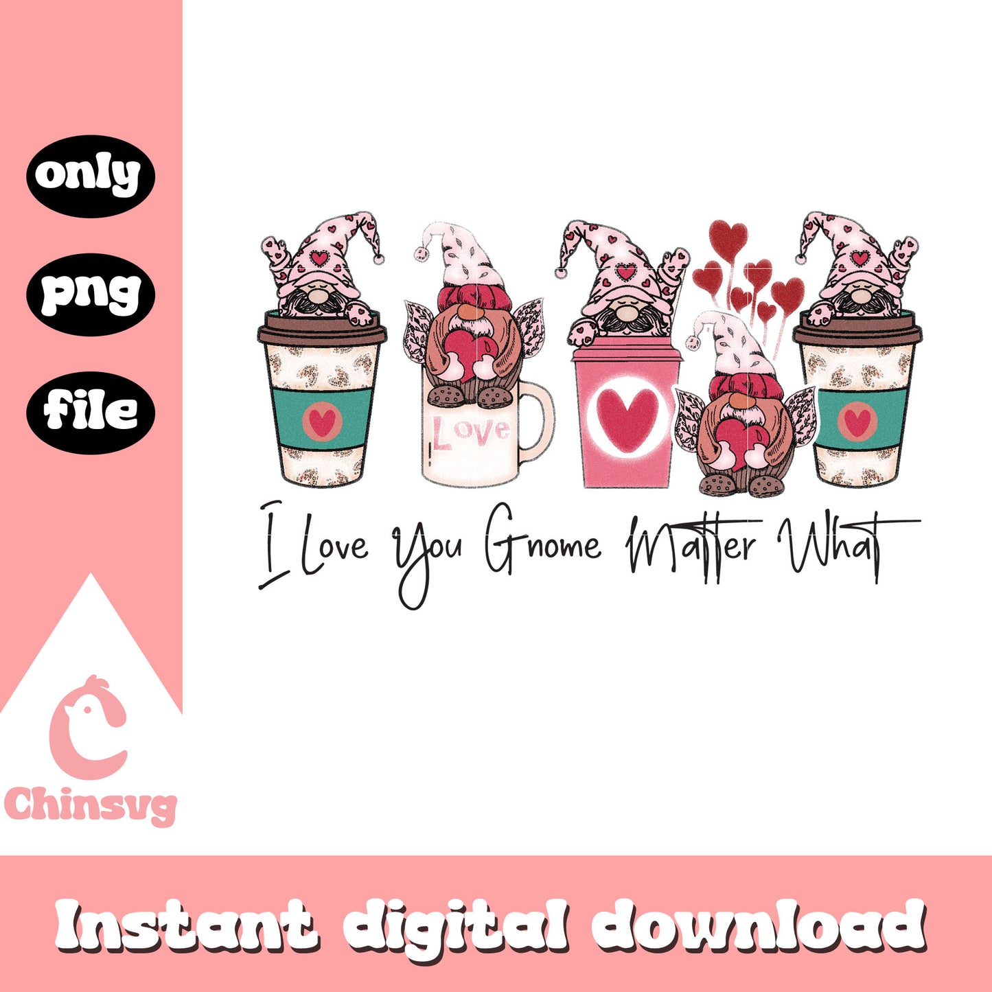 Cafe santa custom valentine png, heart valentine's day​ png