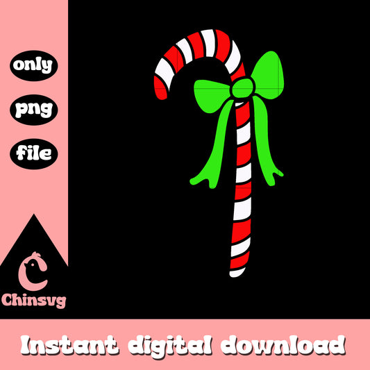 Candy cane and christmas bow png, christmas candy png