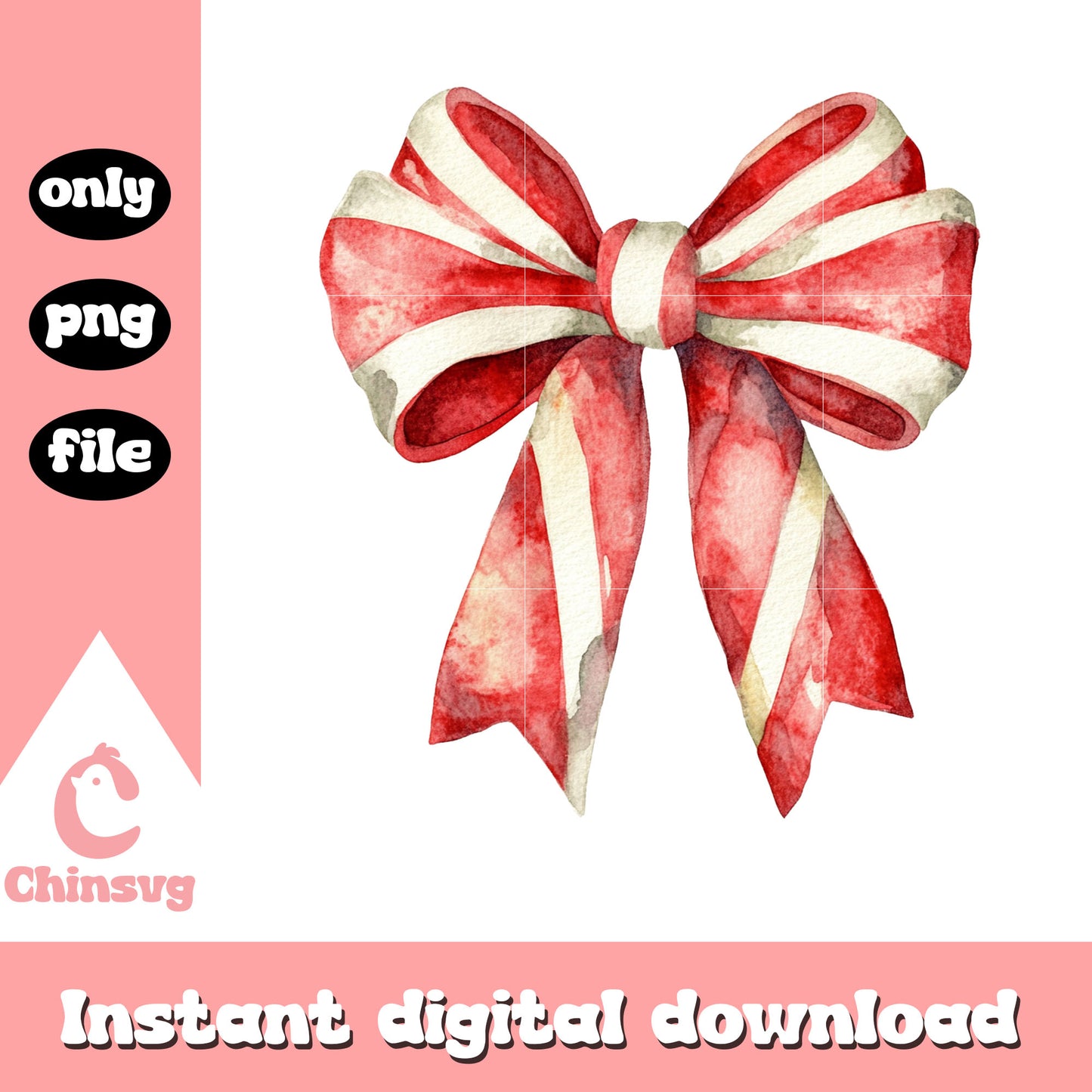 Candy cane christmas bow design png, candy cane png
