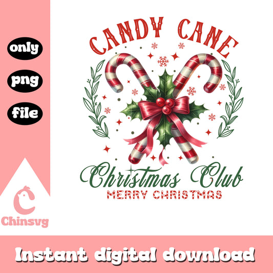 Candy cane christmas club merry christmas png, christmas candy​ png