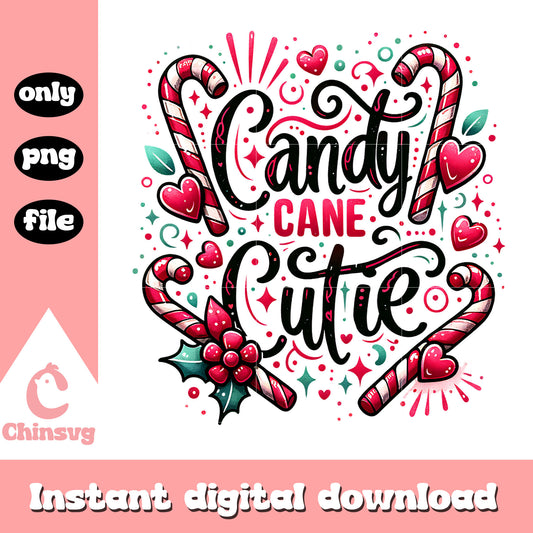 Candy cane cutie christmas png, christmas candy cane png​ png
