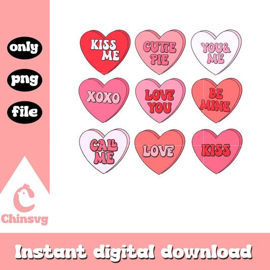 Candy heart valentine png, candy heart png, valentine png