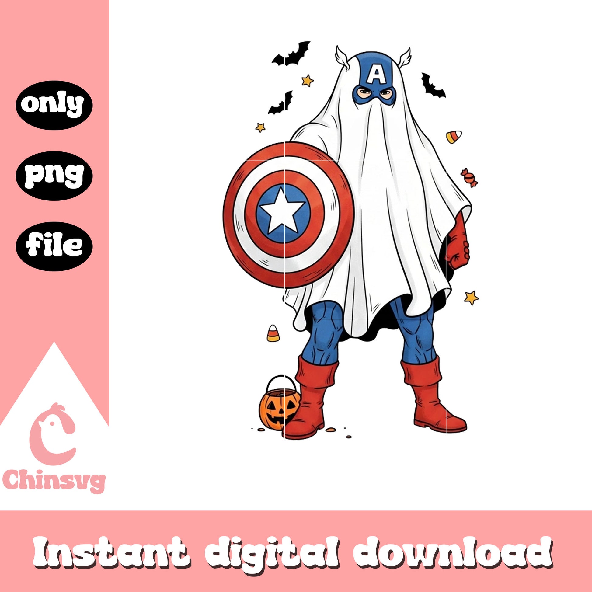 Captain america cos ghost hand candy halloween design png, captain america png