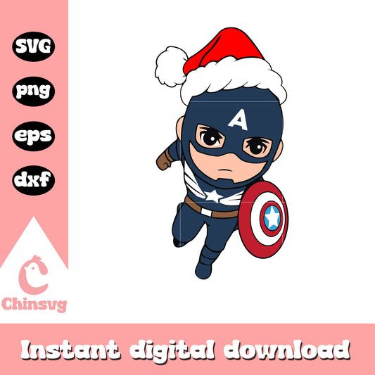 Captain america santa hat svg, Captain america svg, avengers svg