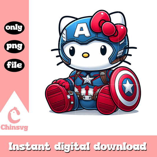 Captain america x hello kitty png, sanrio hello kitty png