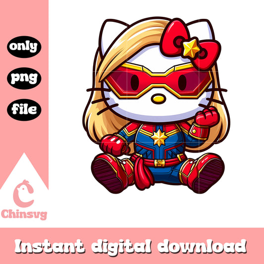 Captain marvel x hello kitty png, advengers characters png