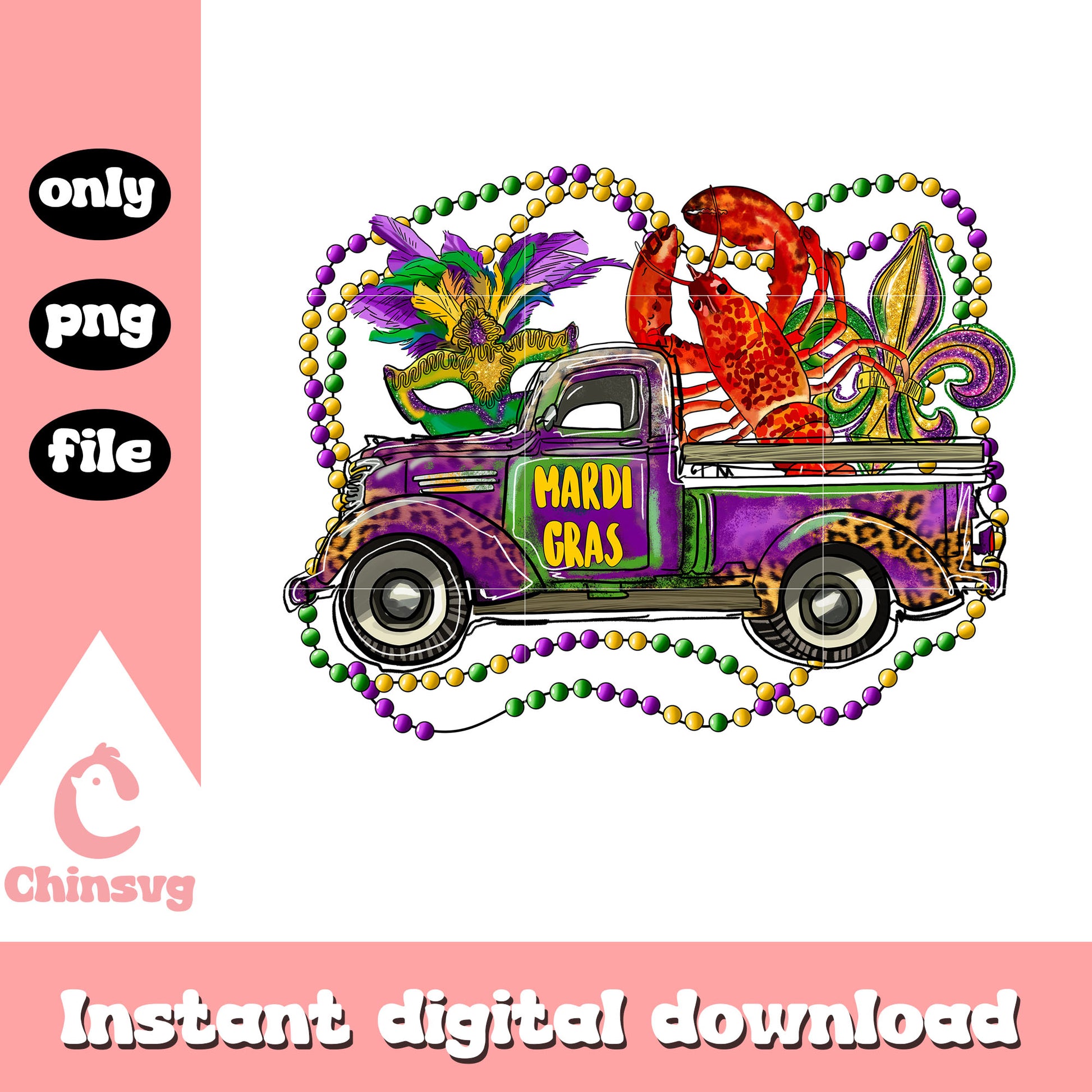 Car crawfish mardi gras png, mardi gras new orleans​ png