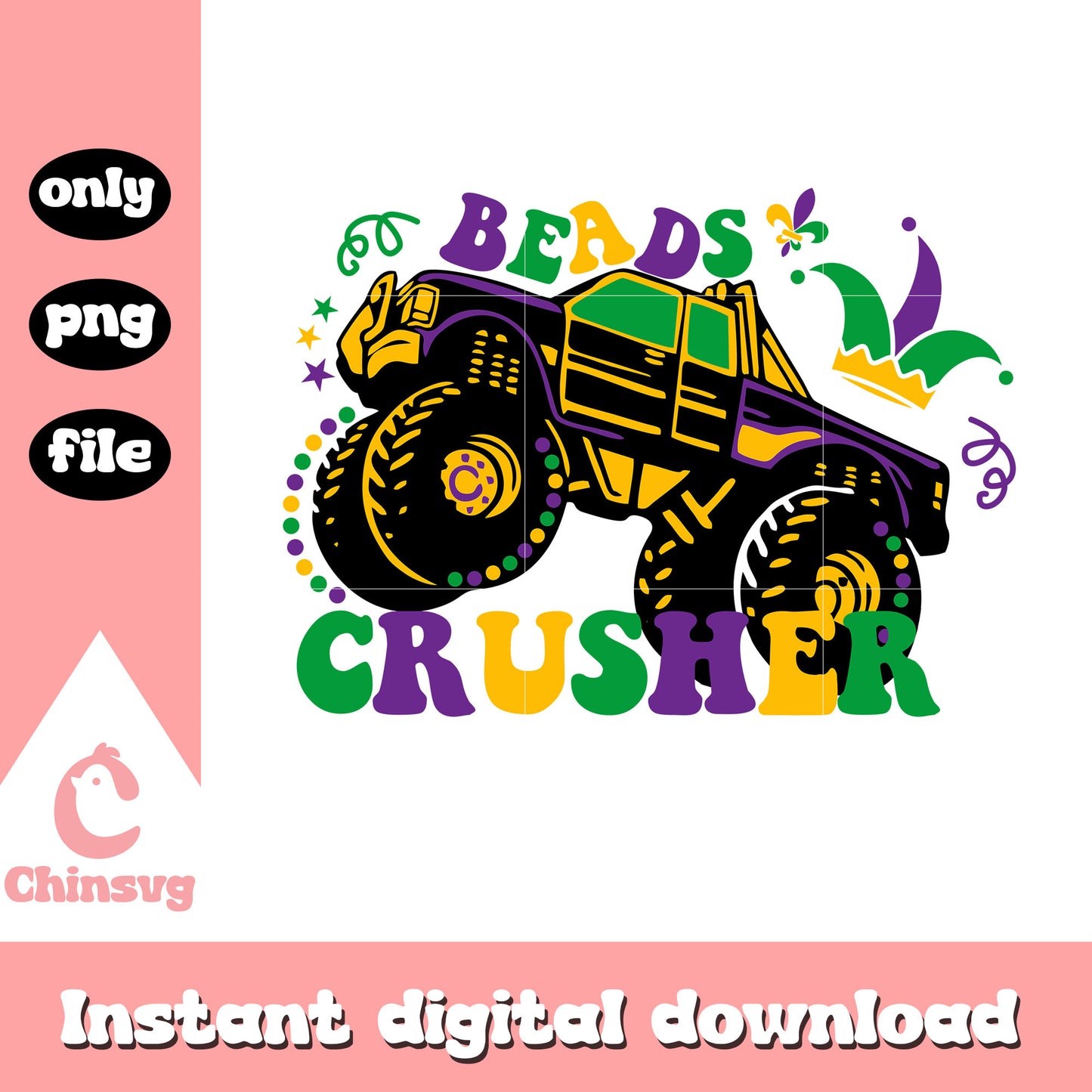 Car crusher mardi gras png, mardi gras 2026 new orleans​​​ png