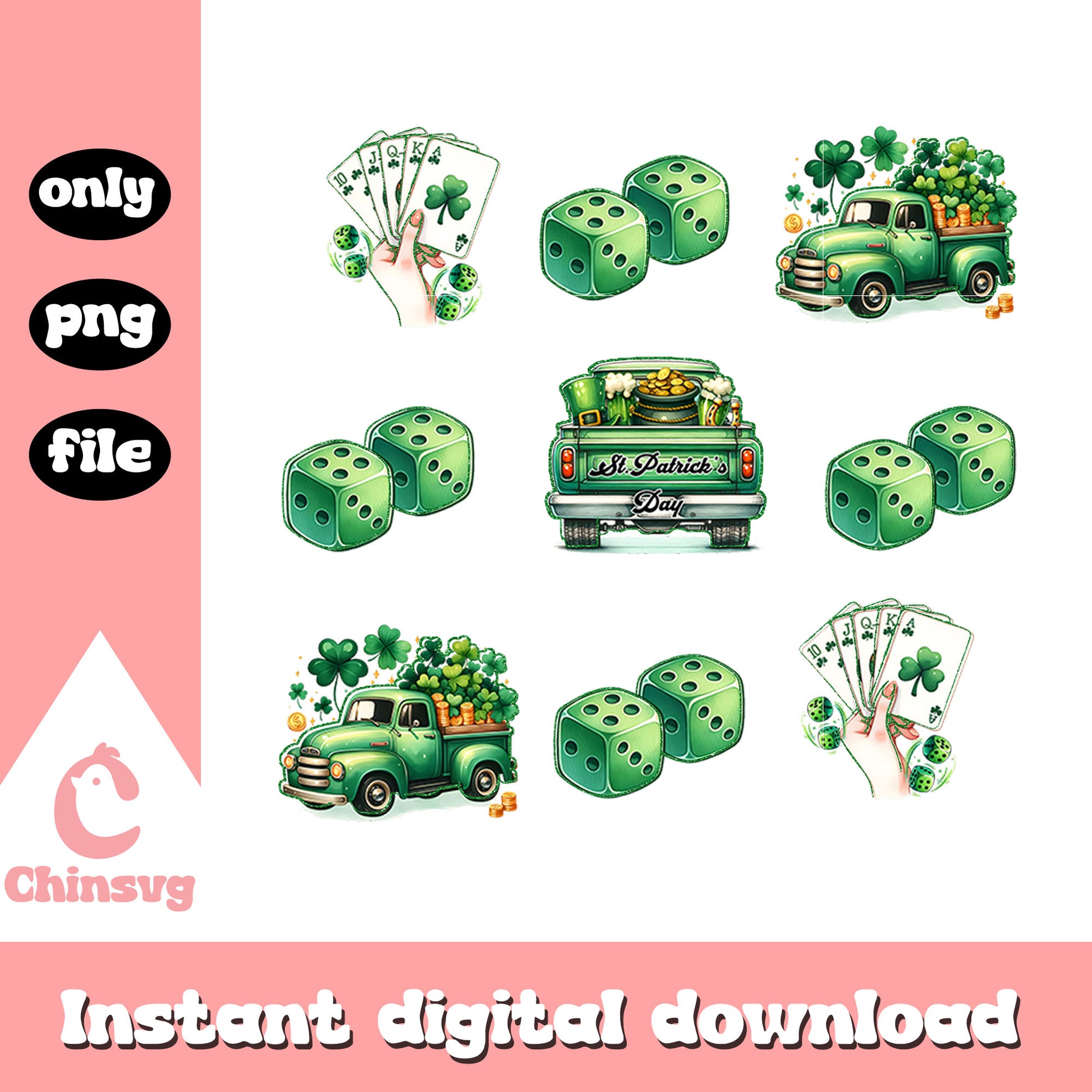 Car design st patrick’s png, st patricks day clipart​​​ png