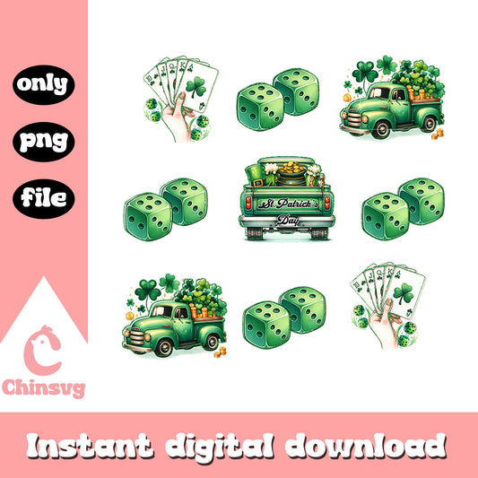 Car design st patrick’s png, st patricks day clipart​​​ png