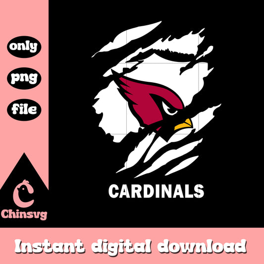 Cardinals logo white paint png, arizona cardinals nfl​​ png