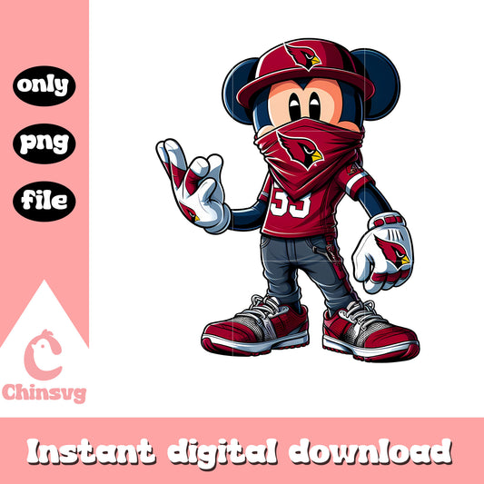 Cardinals mickey design logo png, nfl arizona cardinals png