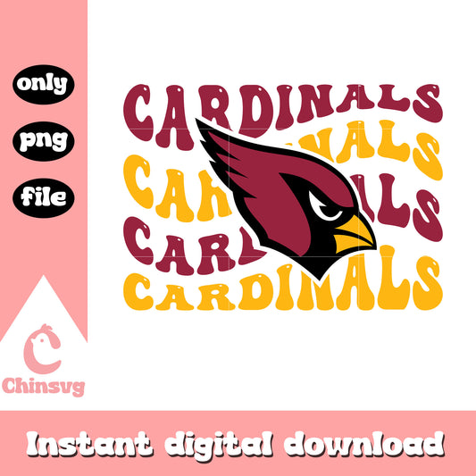 Cardinals wave font design png, Arizona Cardinals nfl png