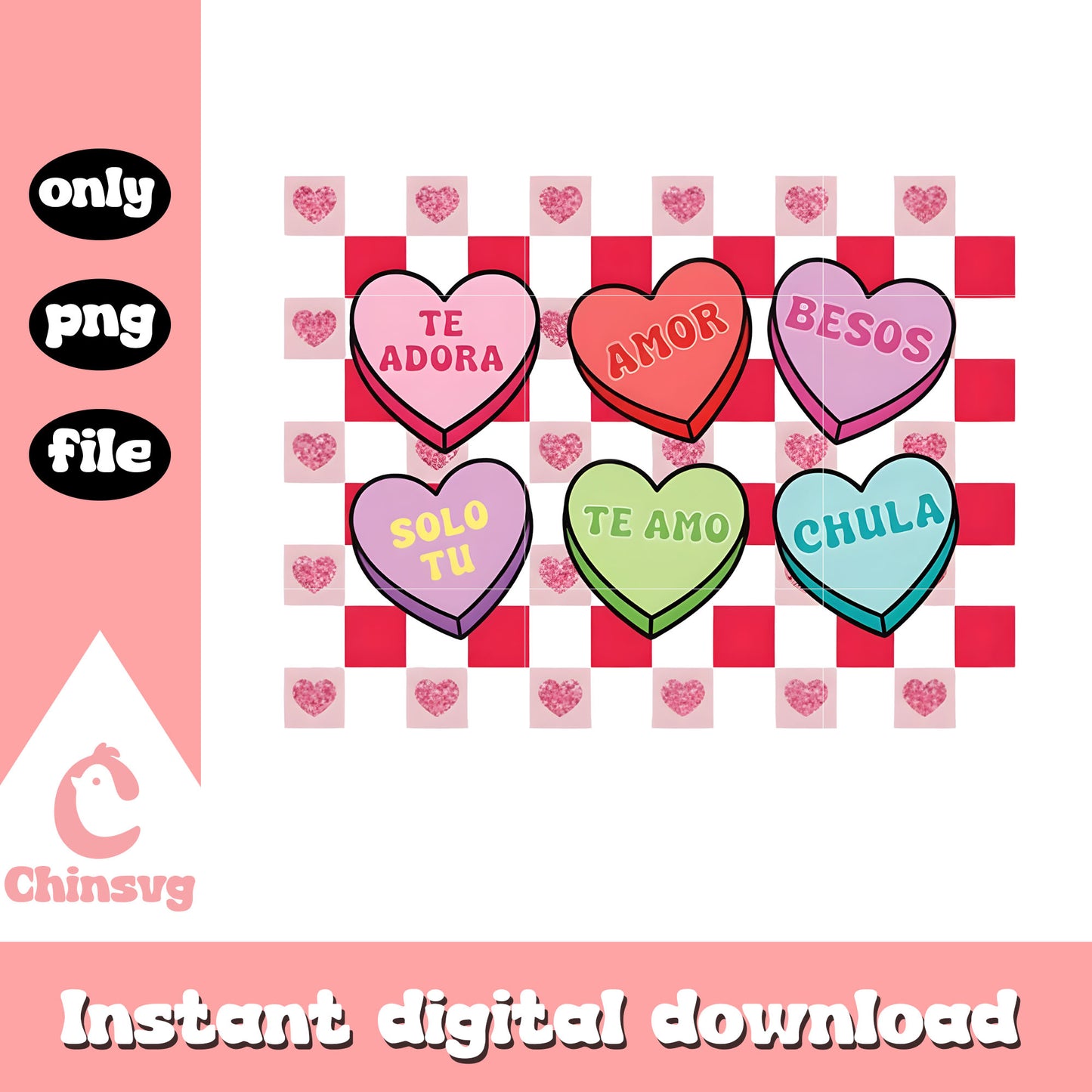 Caro hearts color valentine png, design valentines day png