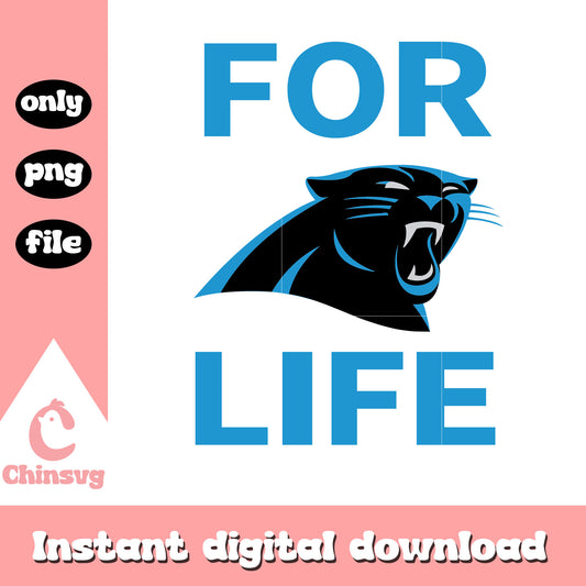 Carolina Panthers logo for life svg, Carolina Panthers logo svg