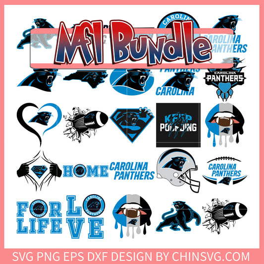 Carolina Panthers nfl logo team bundle svg, nfl news svg