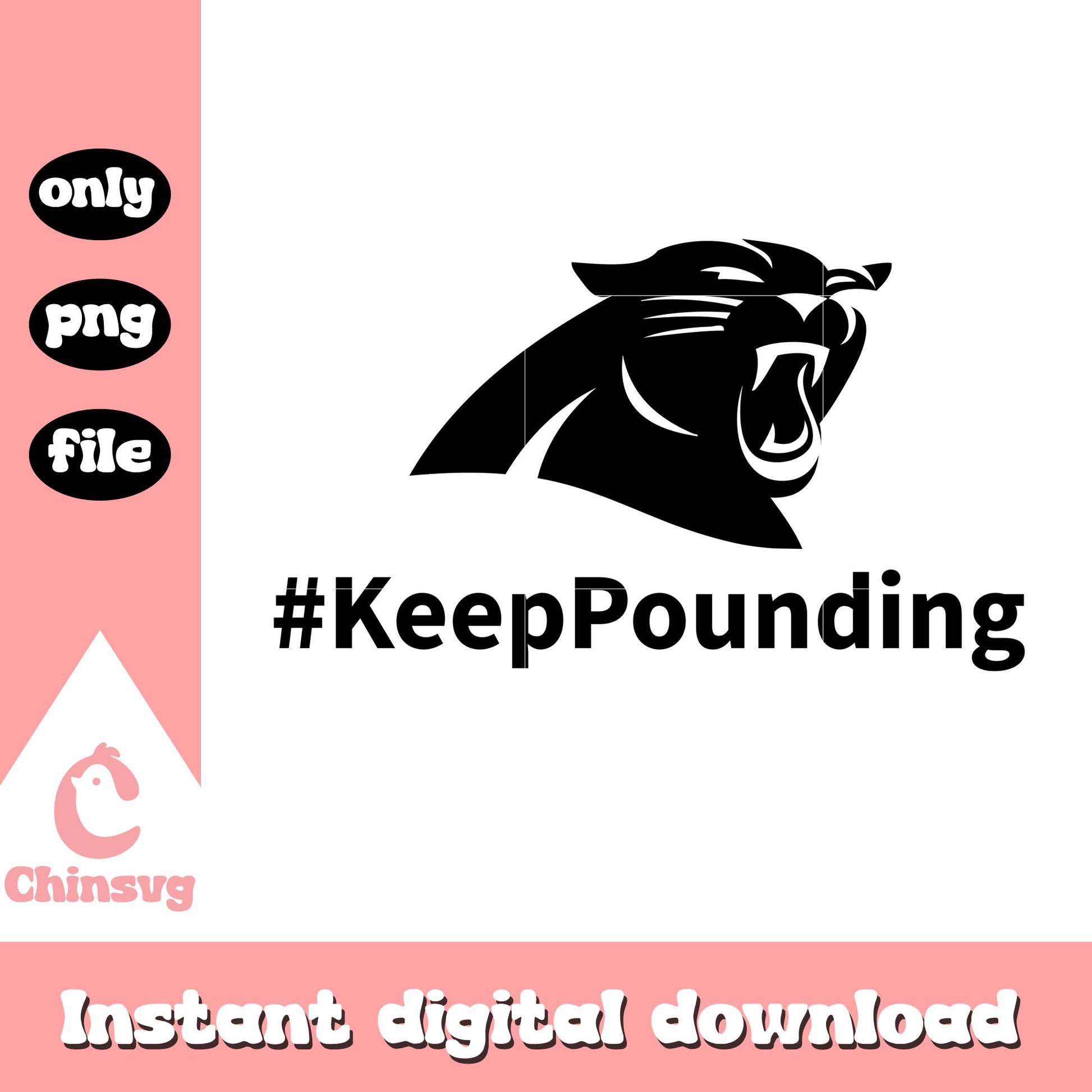 Carolina Panthers symbol keep punding svg, nfl teams svg