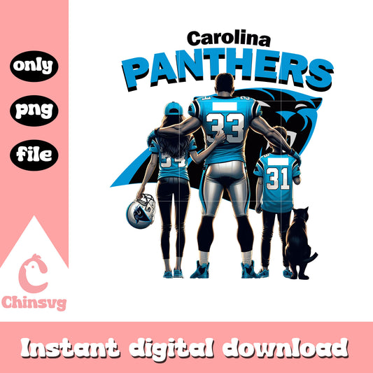 Carolina Panthers team family png, college football games png