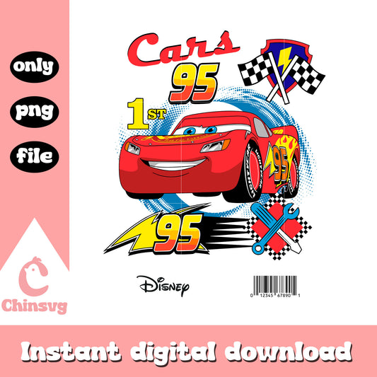 Cars 1st race disney clipart png, lightning mcqueen disney movie png