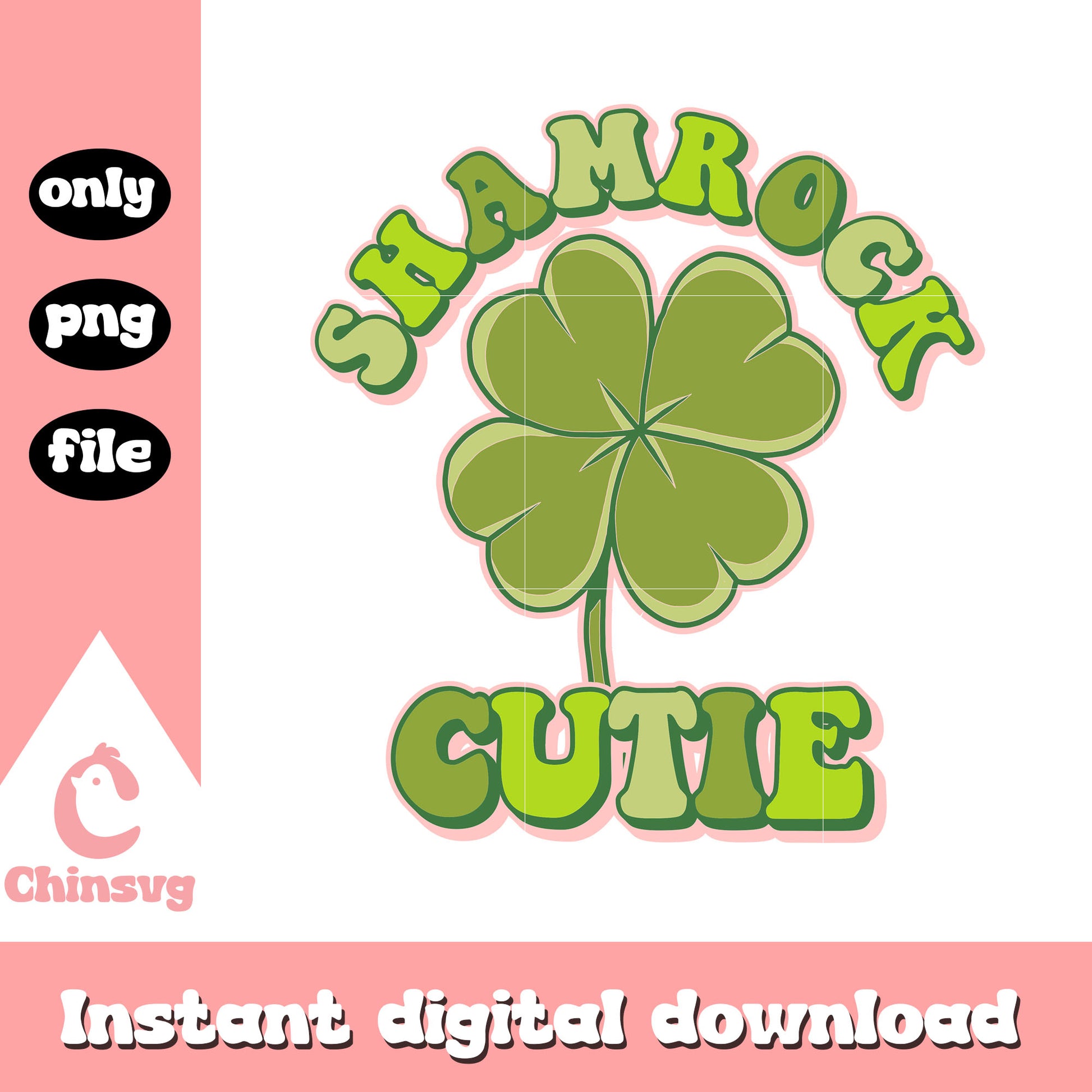 Carton cutie st patrick’s png, clover st patrick's day​ png