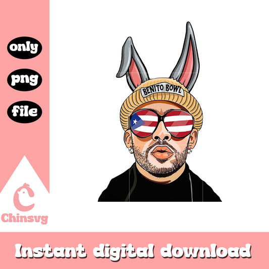 Cartoon benito bowl bunny png