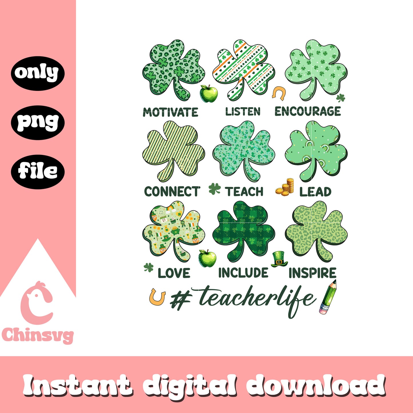 Cartoon clover st patrick’s png, lucky charms st patrick's​​​ png