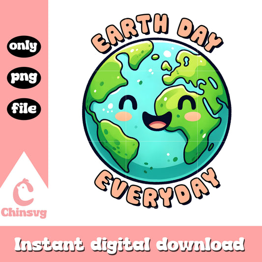 Cartoon earth day everyday design png
