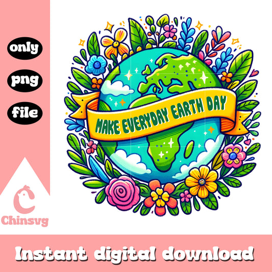 Cartoon earth make everyday earth day png, earth day activities png