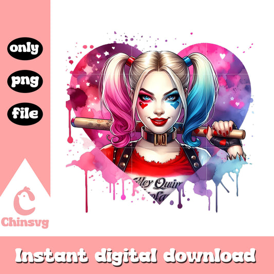 Cartoon harley quinn design png, harley quinn movie in order png
