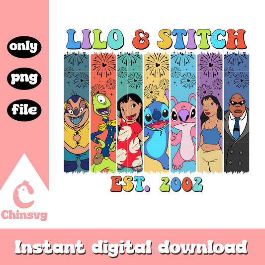 Cartoon lilo est 2002 firework png, lilo stitch characters​ png