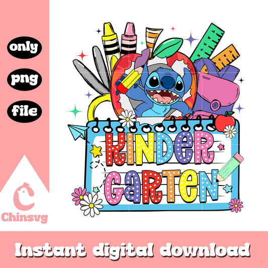 Cartoon school grade kinder garten png, lilo and stitch png