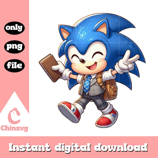 Cartoon sonic character back to school png, school of rock png