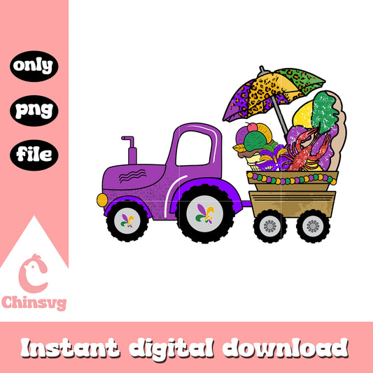 Car umbrella mardi gras png, carnival mardi gras ship​​ png
