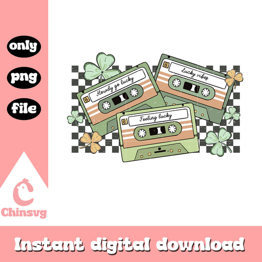 Cassette howdy go lucky png, st patrick's day parade png