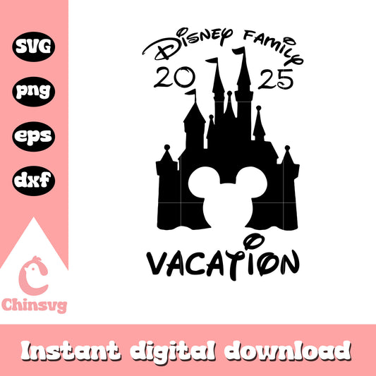 Castle disney family vacation design png, disney castle png