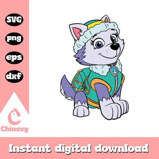 Cast of paw patrol everest svg, paw patrol everest png