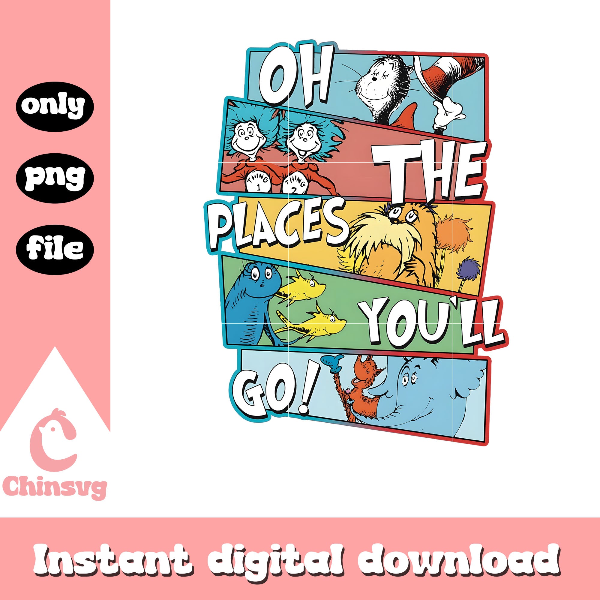 Casts of dr seuss oh the place you'll go png, quotes png – Chinsvg